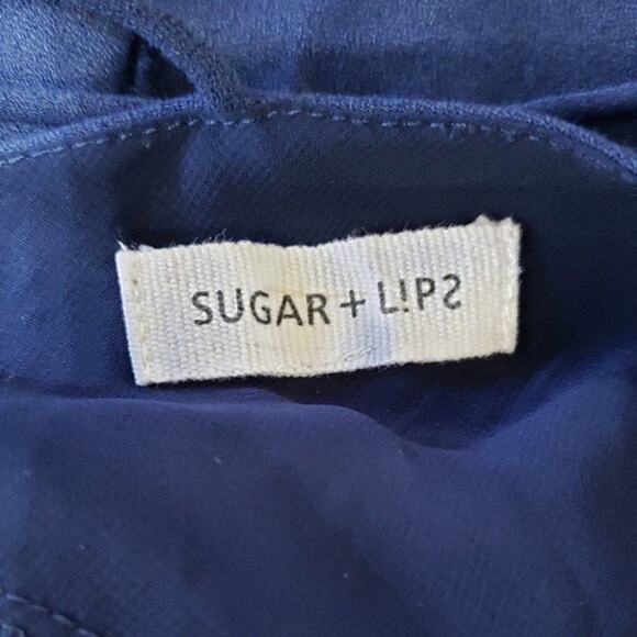 SUGAR LIPS Navy Blue Cutout Dress Womens Size Small S - Picture 5 of 7